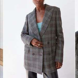 Wilfred Margeaux Blazer in black and white plaid, size 0